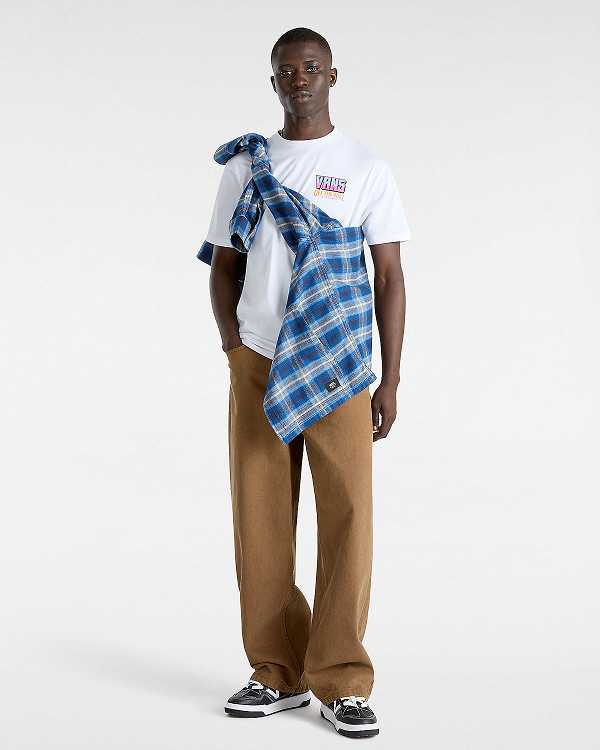 White Men Vans Palm Cheers Classic T Shirts Canada | VN0871263