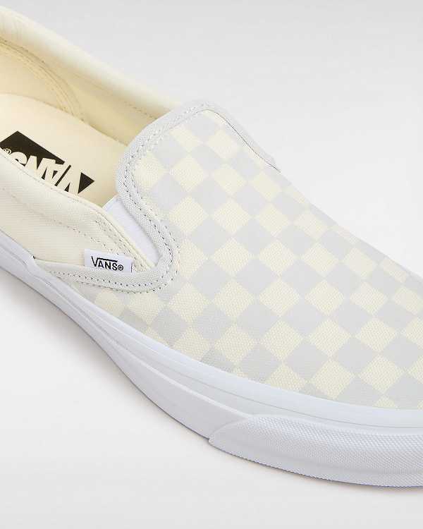 White Men Vans Premium 98 Slip On Shoes Canada | VN3298615