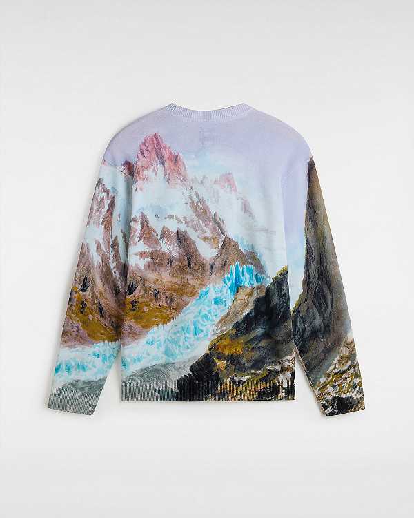 White Men Vans Premium Printed Knit Sweater Canada | VN3145680