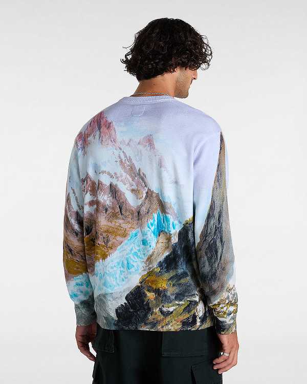 White Men Vans Premium Printed Knit Sweater Canada | VN3145680