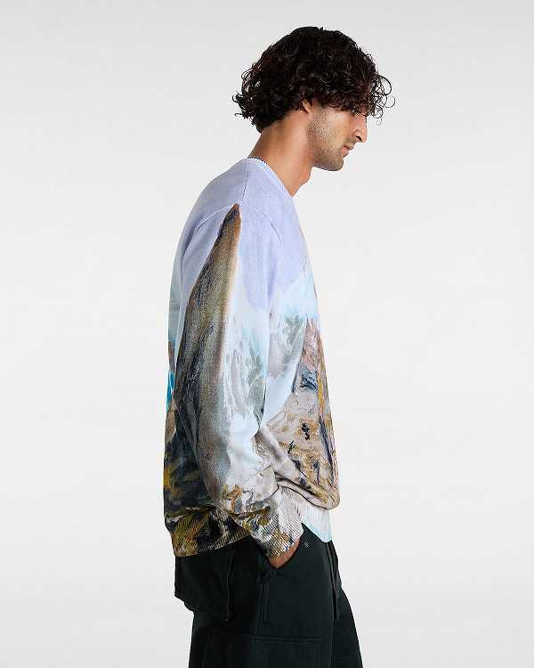 White Men Vans Premium Printed Knit Sweater Canada | VN3145680