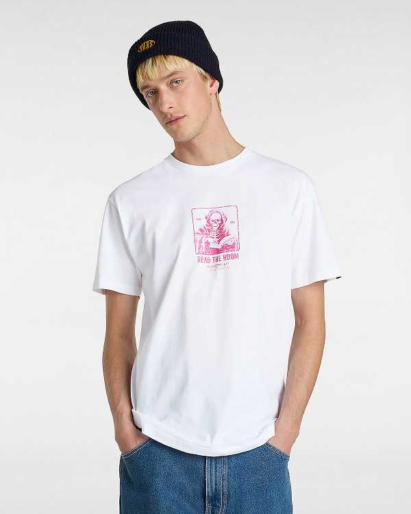 White Men Vans Read the Room T Shirts Canada | VN5368709