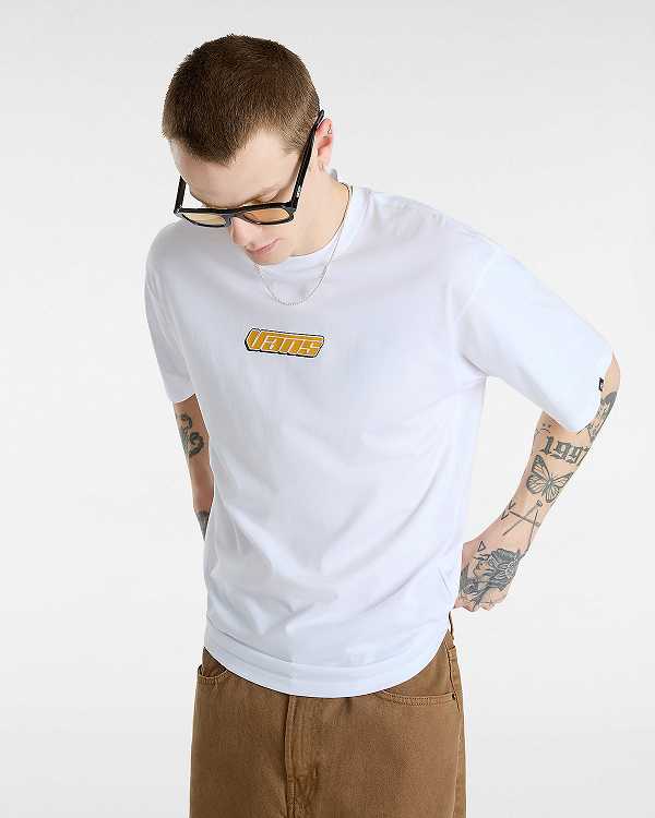 White Men Vans Retro V T Shirts Canada | VN2648307