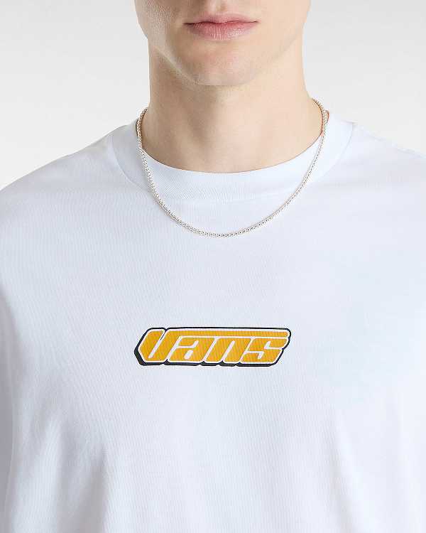 White Men Vans Retro V T Shirts Canada | VN2648307