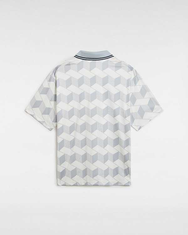 White Men Vans Rigsby Soccer Polo Shirt Canada | VN8395021