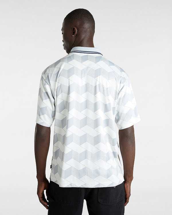 White Men Vans Rigsby Soccer Polo Shirt Canada | VN8395021