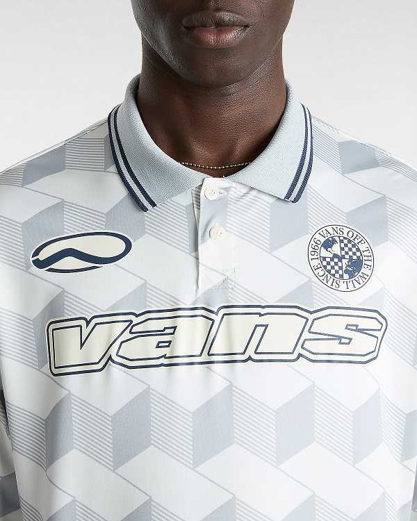 White Men Vans Rigsby Soccer Polo Shirt Canada | VN8395021