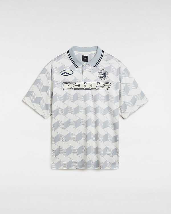 White Men Vans Rigsby Soccer Polo Shirt Canada | VN8395021