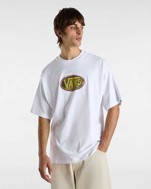 White Men Vans Scribblex T Shirts Canada | VN3687920