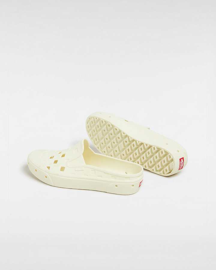 White Men Vans Slip-On TRK Mules Canada | VN6174089