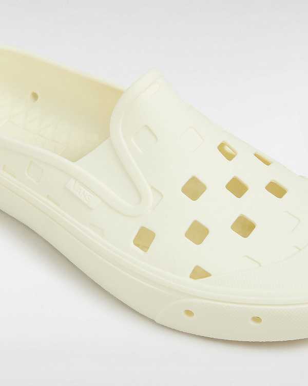 White Men Vans Slip-On TRK Mules Canada | VN6174089