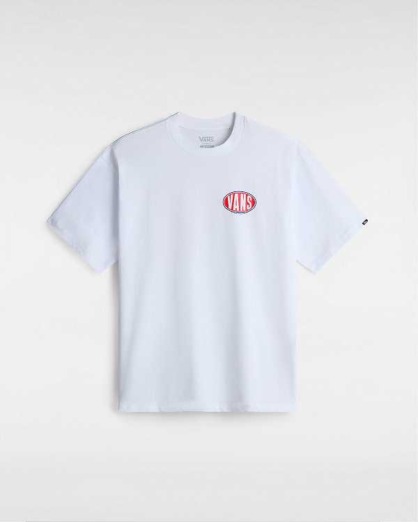 White Men Vans Spray On T Shirts Canada | VN1298304