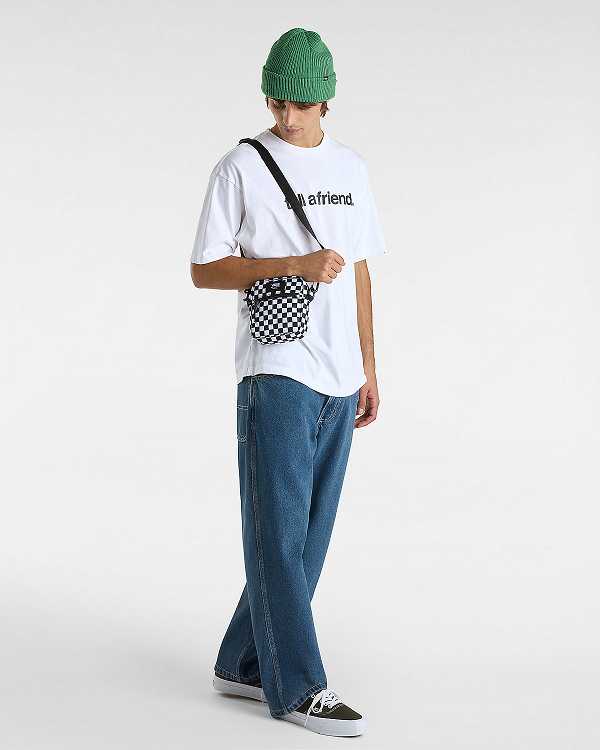 White Men Vans Tell a Friend T Shirts Canada | VN1954023