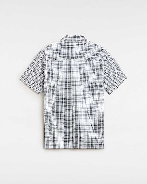 White Men Vans Wilshire Mini Plaid Shirts Canada | VN1087634