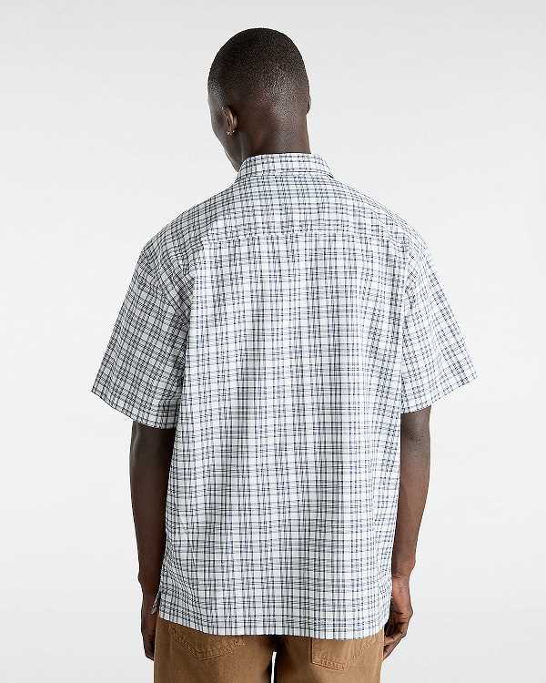 White Men Vans Wilshire Mini Plaid Shirts Canada | VN1087634