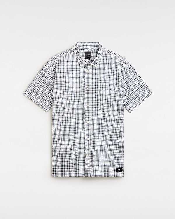 White Men Vans Wilshire Mini Plaid Shirts Canada | VN1087634