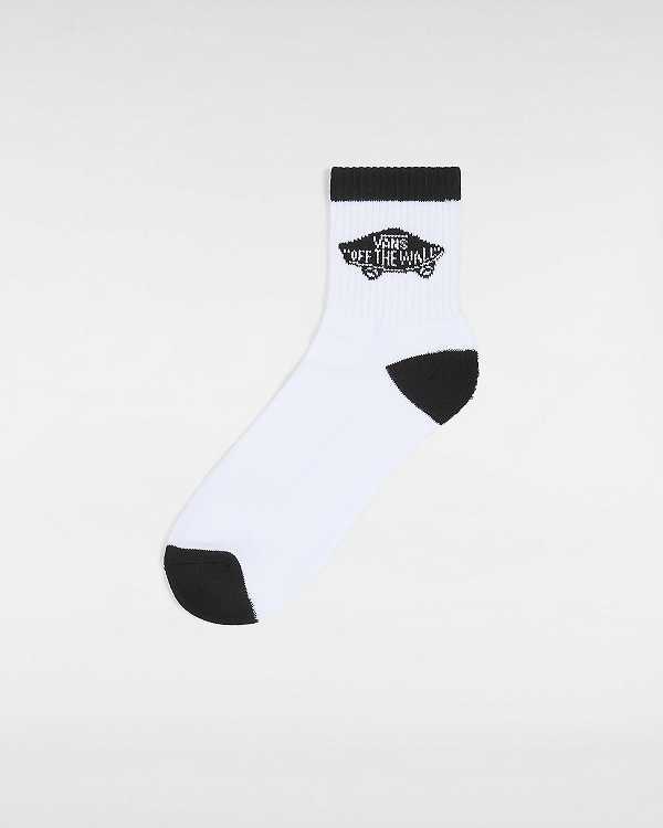 White Unisex Vans Art Half Crew (1 Pair) Socks Canada | VN2631749