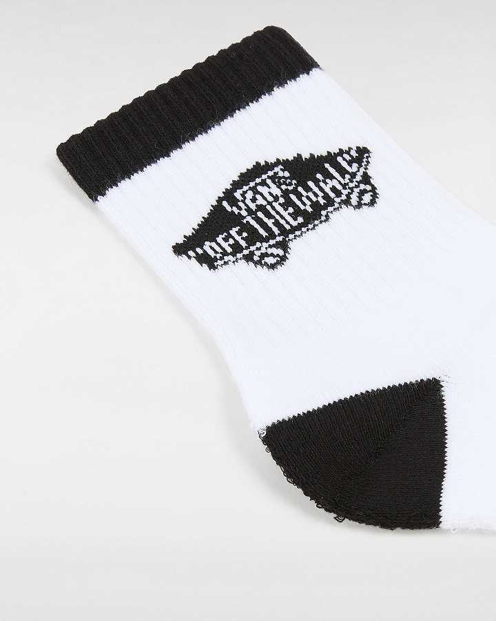 White Unisex Vans Art Half Crew (1 Pair) Socks Canada | VN2631749