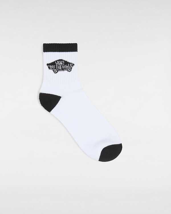 White Unisex Vans Art Half Crew (1 Pair) Socks Canada | VN2631749