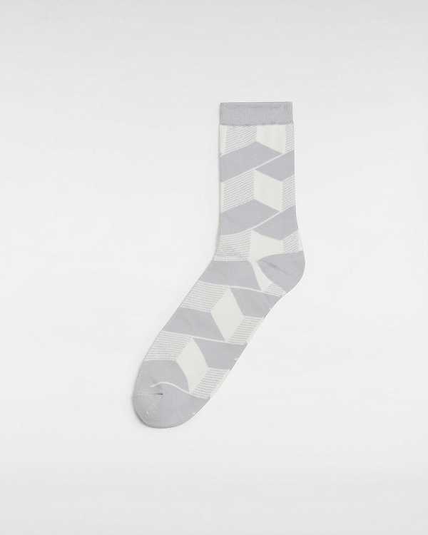 White Unisex Vans Authentic Crew (1 Pair) Socks Canada | VN8026457