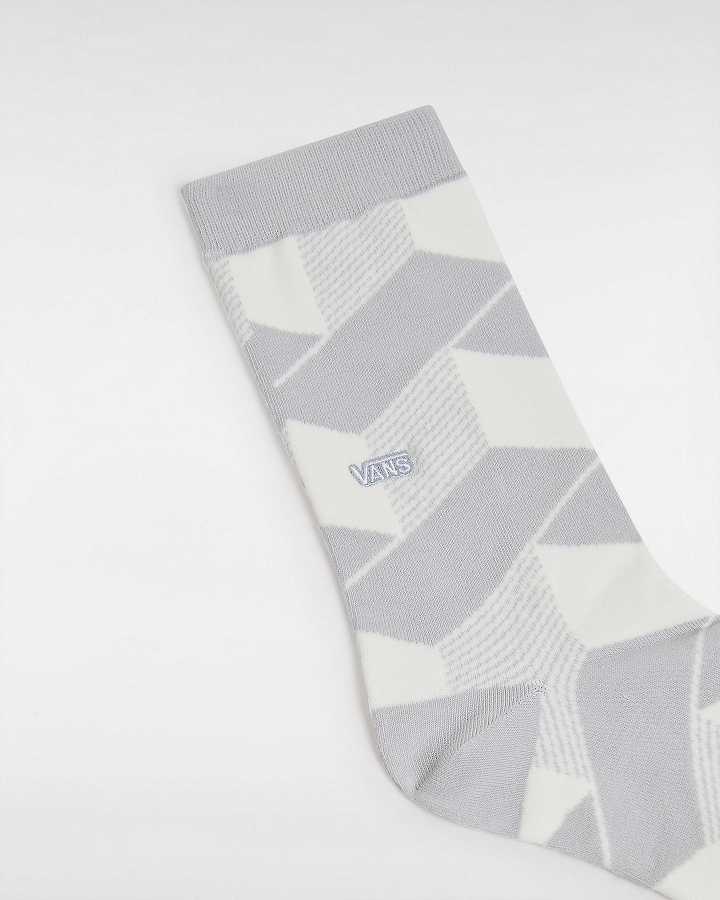 White Unisex Vans Authentic Crew (1 Pair) Socks Canada | VN8026457