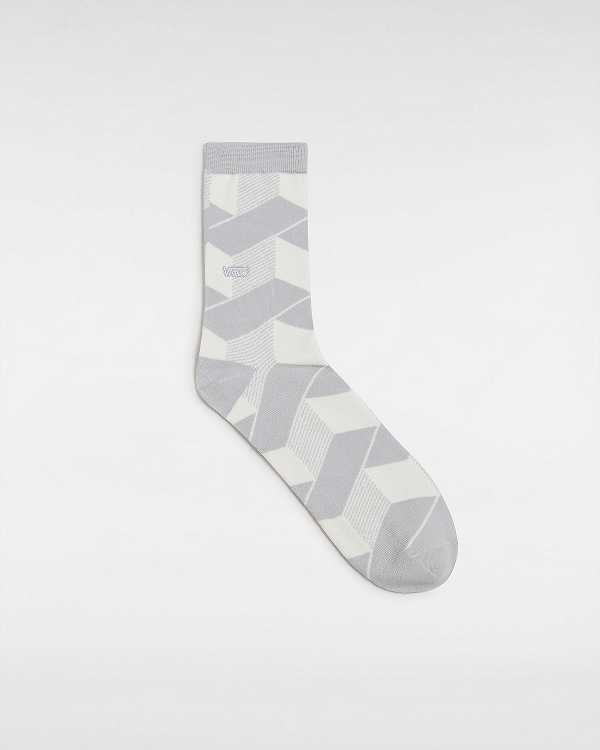 White Unisex Vans Authentic Crew (1 Pair) Socks Canada | VN8026457