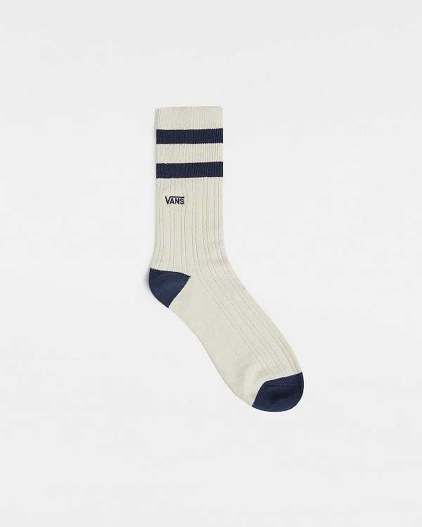 White Unisex Vans Classic Crew (1 Pair) Socks Canada | VN3847029