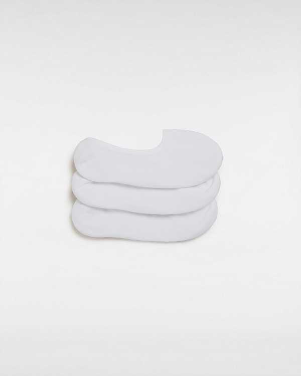White Unisex Vans Classic No Show (3 pairs) Socks Canada | VN8324671