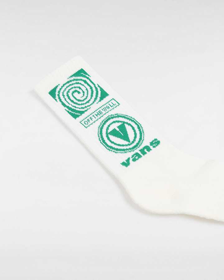 White Unisex Vans Faster Crew (1 pair) Socks Canada | VN8395714