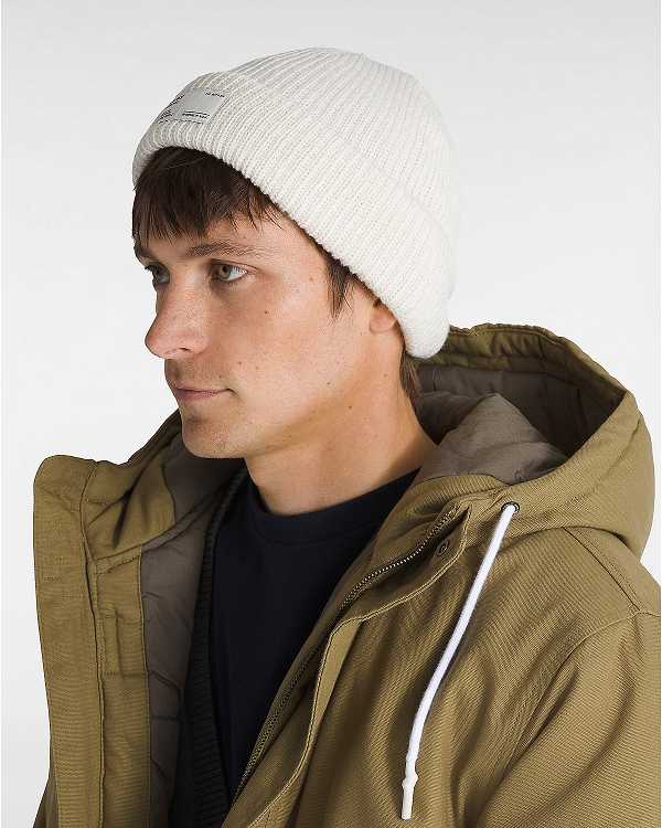 White Unisex Vans Hamlin Cuff Beanie Canada | VN1768450