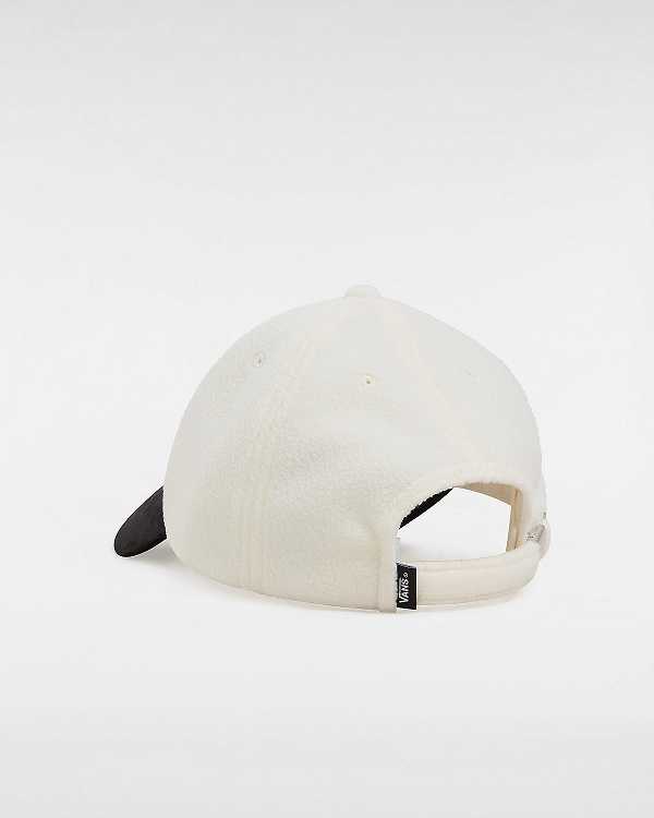 White Unisex Vans Script Curved Bill Jockey Hats Canada | VN6754839