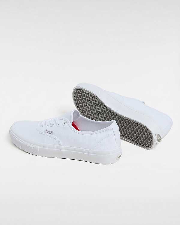 White Women Vans Authentic Skate Shoes Canada | VN7815649