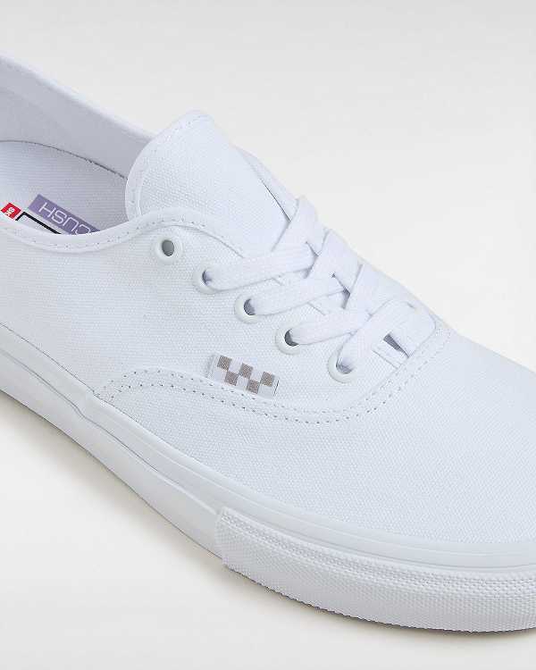 White Women Vans Authentic Skate Shoes Canada | VN7815649
