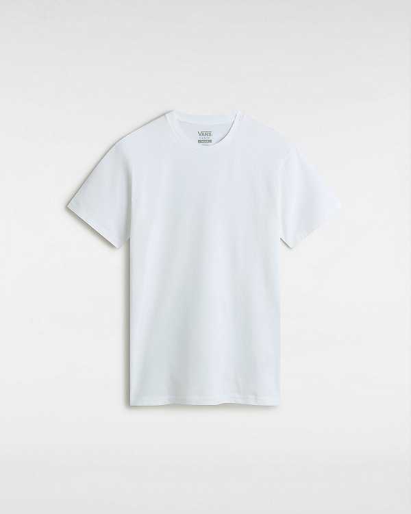 White Women Vans Basic T Shirts Canada | VN0451263