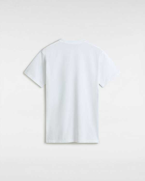 White Women Vans Basic T Shirts Canada | VN0451263