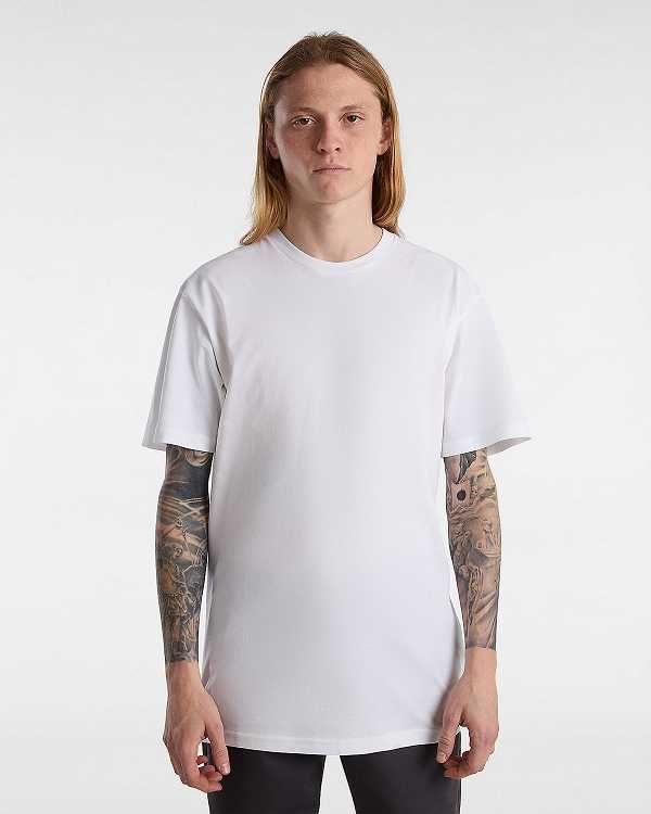 White Women Vans Basic T Shirts Canada | VN0451263