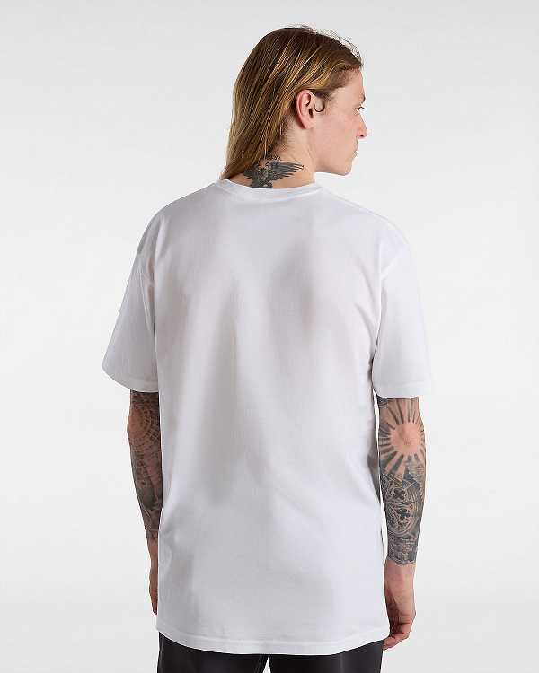 White Women Vans Basic T Shirts Canada | VN0451263