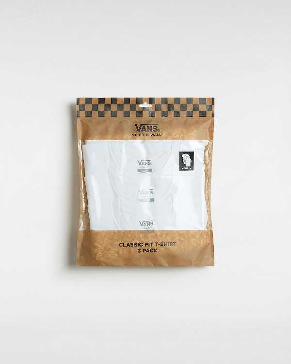 White Women Vans Basic T Shirts Canada | VN0451263
