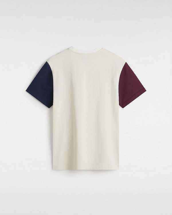 White Women Vans Colorblock Boyfriend Fit T Shirts Canada | VN1236879