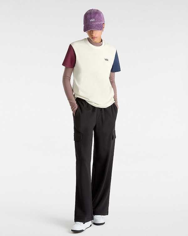 White Women Vans Colorblock Boyfriend Fit T Shirts Canada | VN1236879