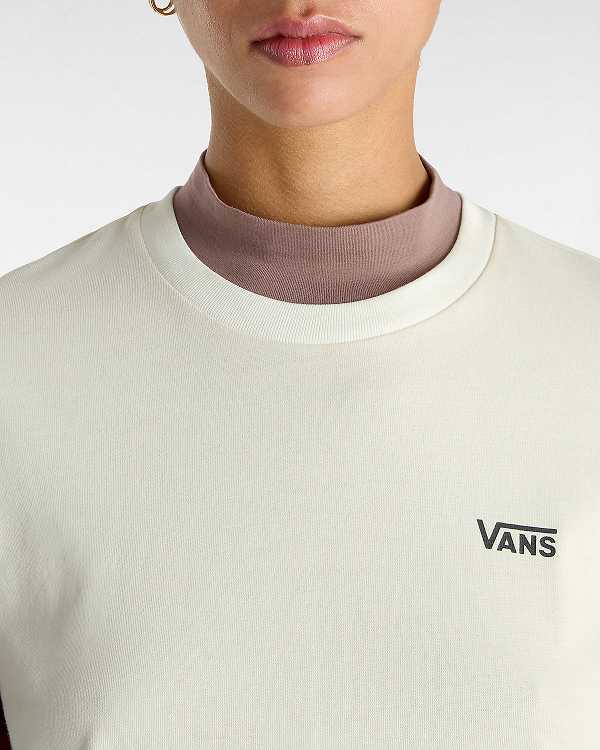White Women Vans Colorblock Boyfriend Fit T Shirts Canada | VN1236879
