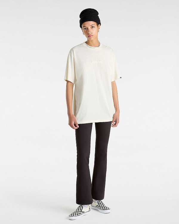 White Women Vans Essential Loose T Shirts Canada | VN5986742
