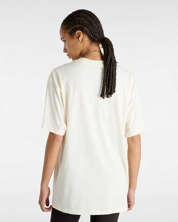 White Women Vans Essential Loose T Shirts Canada | VN5986742
