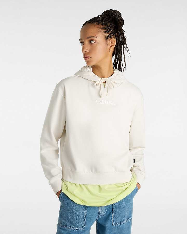 White Women Vans Essential Relaxed Fit Hoodie Canada | VN3647025