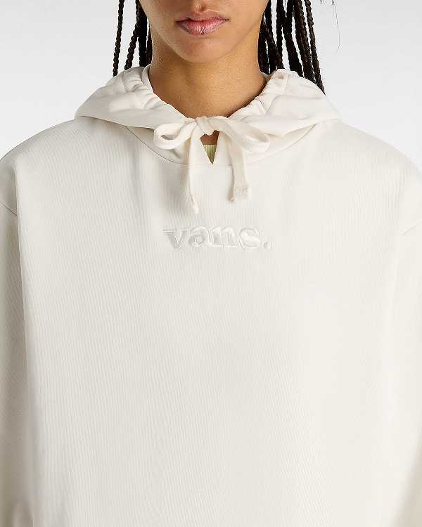 White Women Vans Essential Relaxed Fit Hoodie Canada | VN3647025