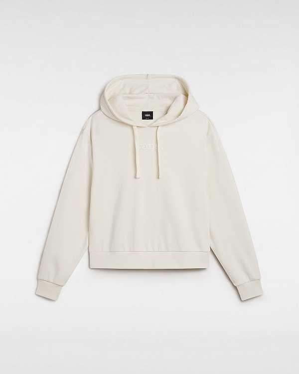 White Women Vans Essential Relaxed Fit Hoodie Canada | VN3647025
