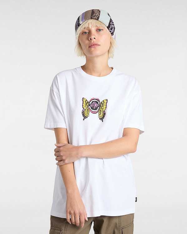 White Women Vans Ethereal T Shirts Canada | VN2643910
