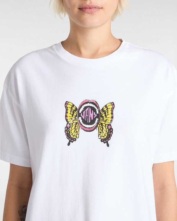 White Women Vans Ethereal T Shirts Canada | VN2643910
