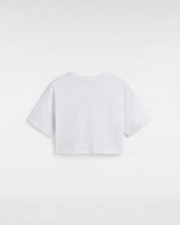 White Women Vans Flying V Crew Crop T Shirts Canada | VN3015679