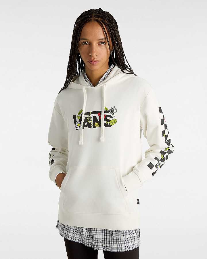 White Women Vans Foliage Boyfriend Fit Hoodie Canada | VN6195837